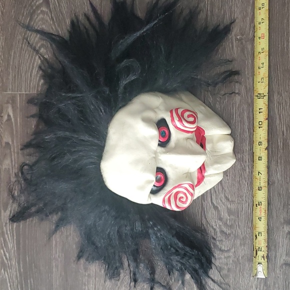 Vintage Saw Billy Puppet Halloween Costume Mask with Hair - Latex Full mask - Picture 3 of 11